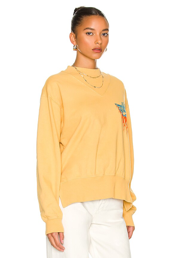 view 2 of 5 Ask Me If I Care Crewneck in Mustard