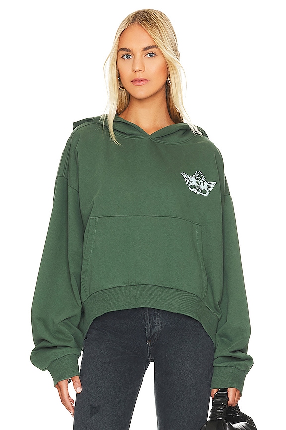 view 2 of 5 Heart Racer Hoodie in Green