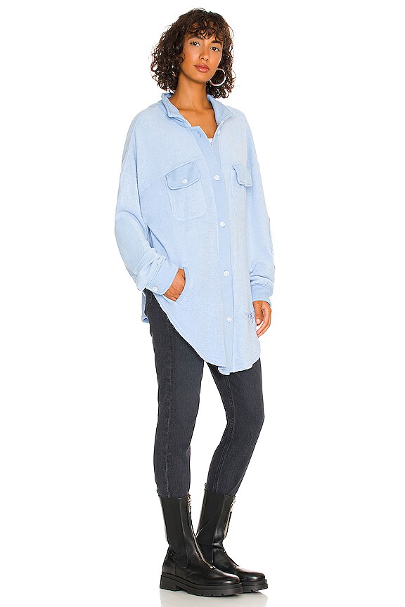 view 2 of 3 Inside Out Jacket in Baby Blue