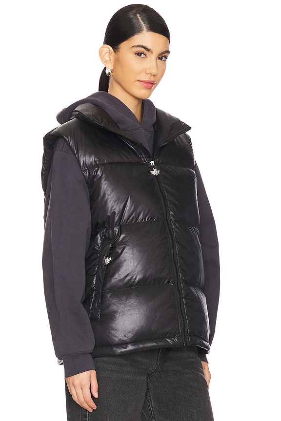 view 2 of 5 ЖИЛЕТ LOGO PUFFER in Black