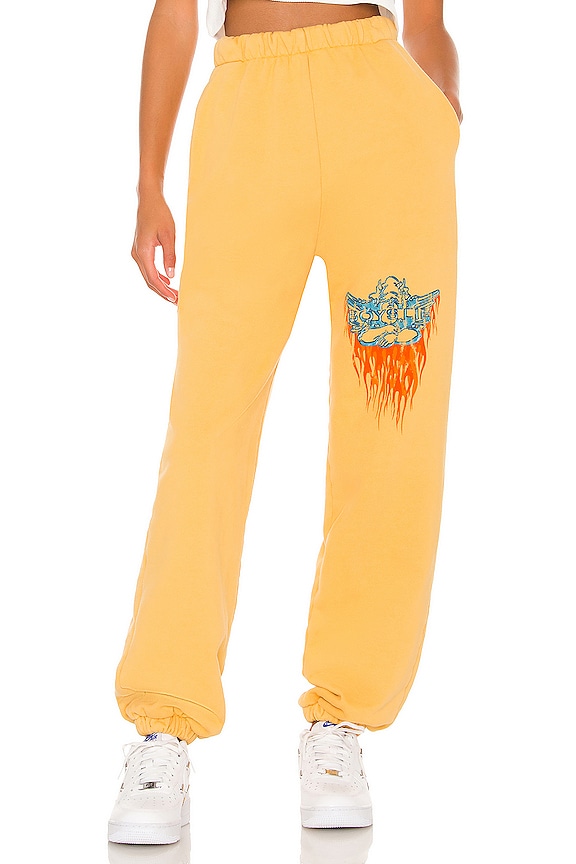 view 1 of 4 Ask Me If I Care Sweatpants in Mustard