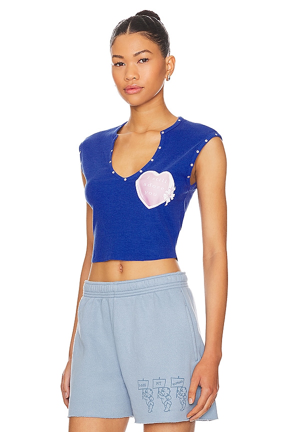view 2 of 5 Adore You Rebel Tank in Blue