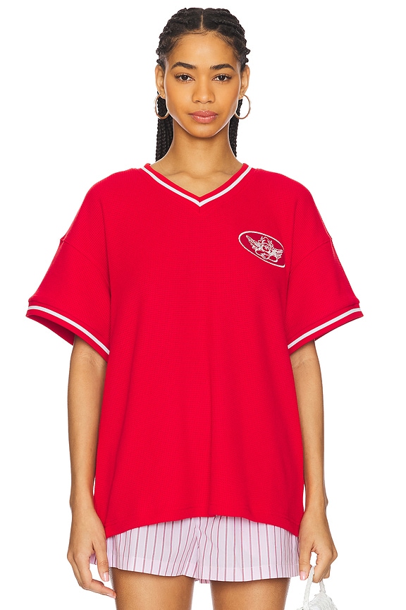 view 2 of 6 Along The Ride To Homerun Hero Jersey in Red