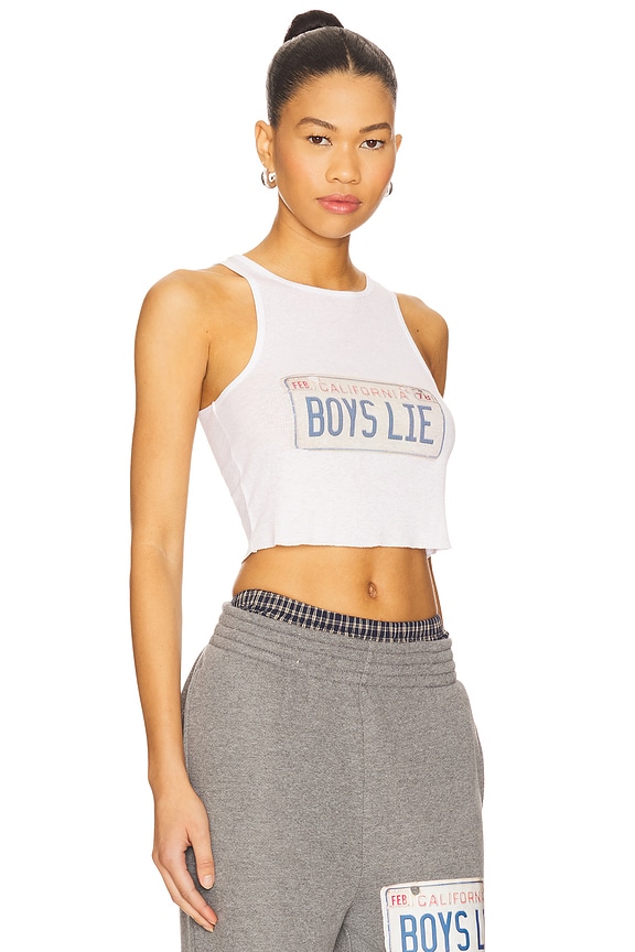 view 2 of 4 TOP SIN MANGAS DRIVER'S LICENSE BEE GEE in White