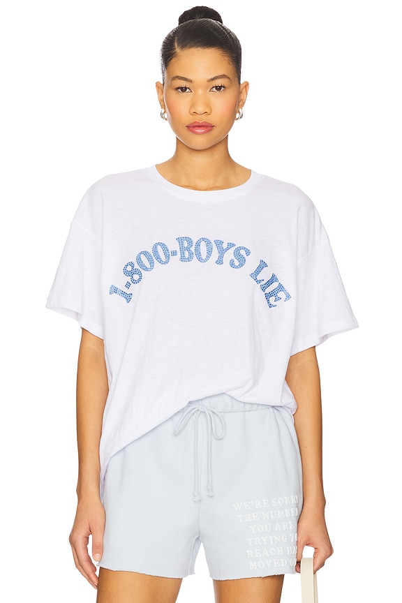 view 2 of 6 1-800 Boyfriend Tee in White