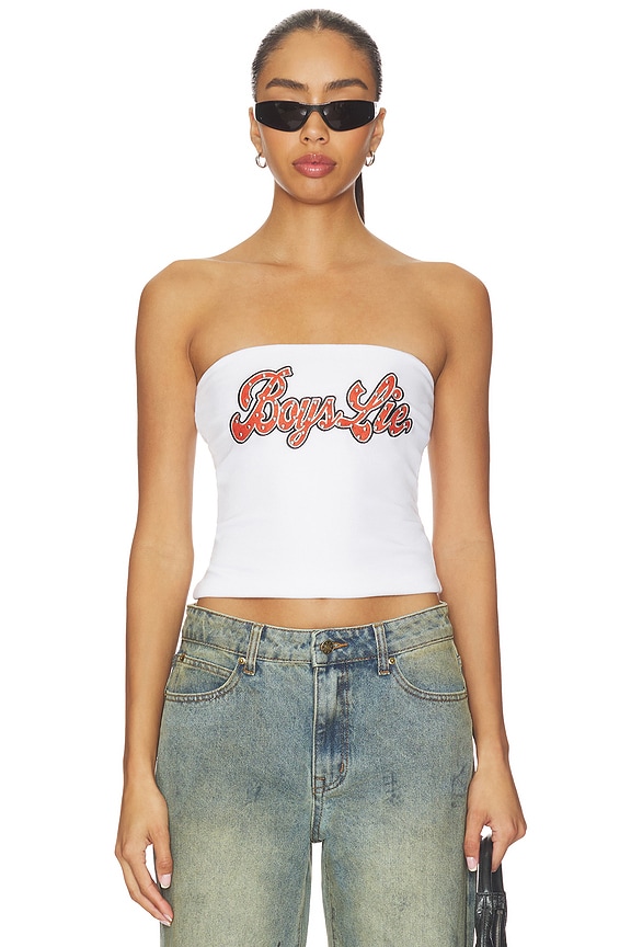 view 1 of 5 TOP BANDEAU BOYS LIE STUD WRANGLER in White