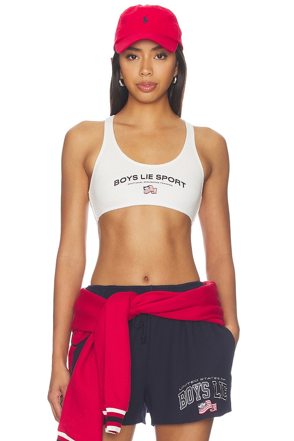 view 1 of 4 White Boys Lie Sport Bralette in White