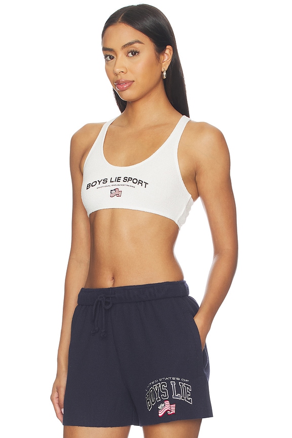 view 2 of 4 White Boys Lie Sport Bralette in White