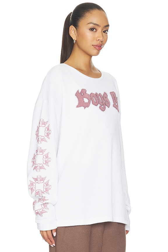 view 2 of 5 Rocker Thermal Bf Tee in White