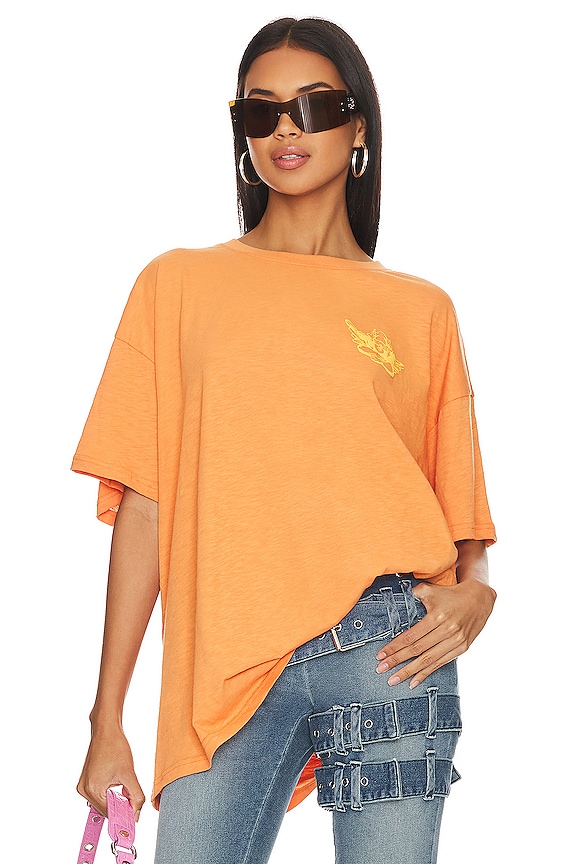 view 2 of 4 WASHED UP ボーイフレンドTシャツ in Orange