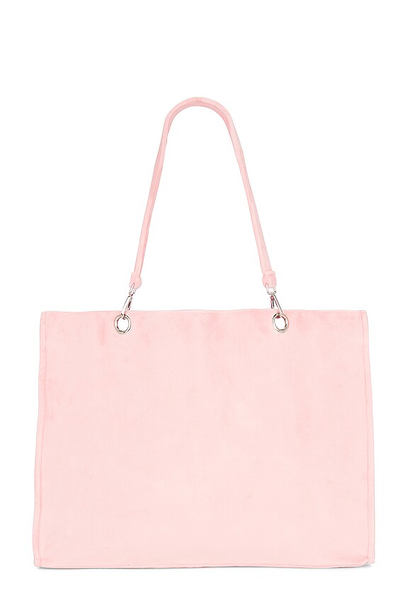 view 2 of 4 Velour Tote Bag in Baby Pink