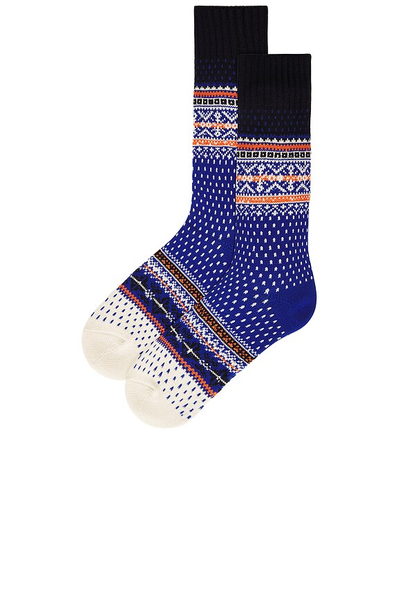 view 2 of 2 Nordic Socks in Blue Base