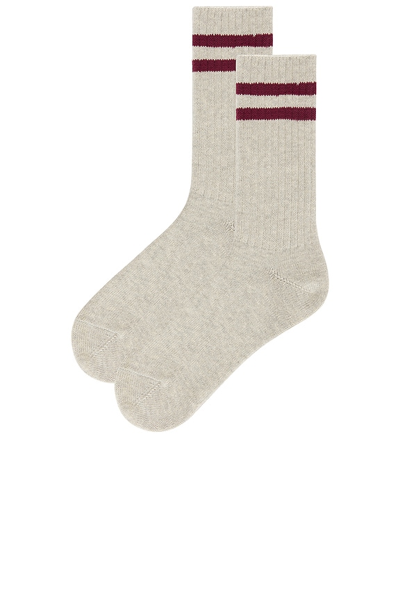 view 2 of 2 CHAUSSETTES in Gray & Burgundy