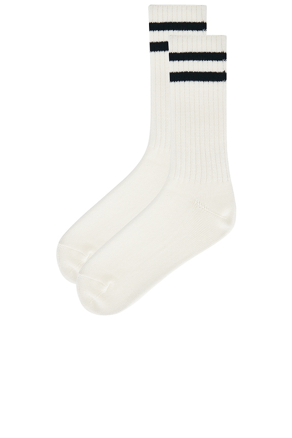 view 2 of 2 CHAUSSETTES in White & Navy