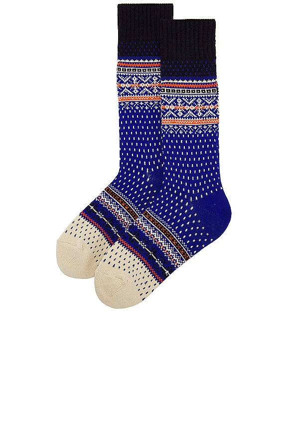 view 2 of 2 Nordic Socks in Blue