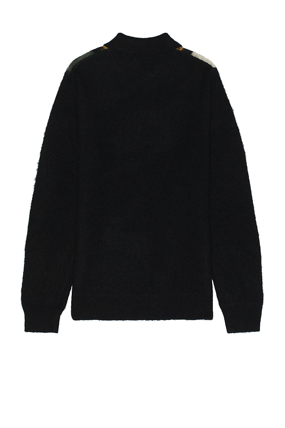 view 2 of 3 Knit Shaggy Polo in Black