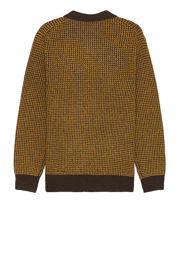 view 2 of 4 Knit Polo in Brown & Mustard