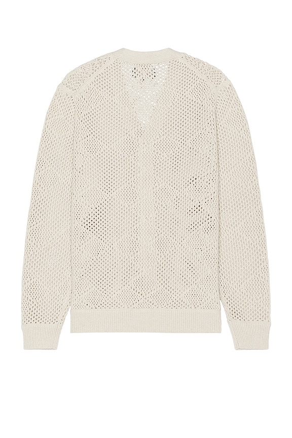 Beams Plus Cardigan Argyle Mesh in Beige | REVOLVE