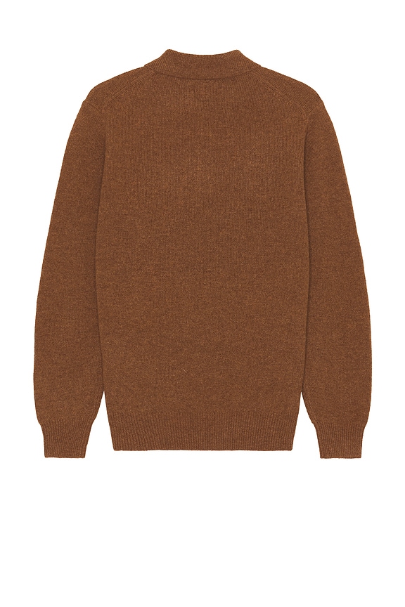 view 2 of 3 Knit Polo 9g Sweater in Brown