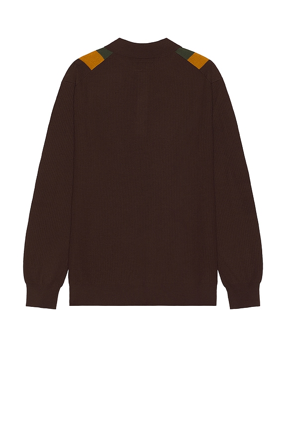 view 2 of 3 Knit Polo Stripe in Brown