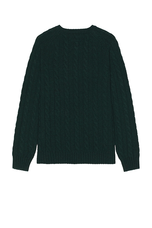 view 2 of 3 Crew Cable Sweater in Green