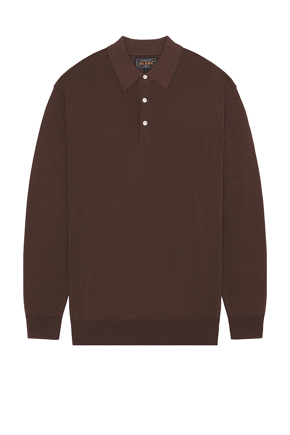 view 1 of 4 Knit Polo 12G in Brown