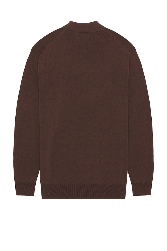 view 2 of 4 Knit Polo 12G in Brown