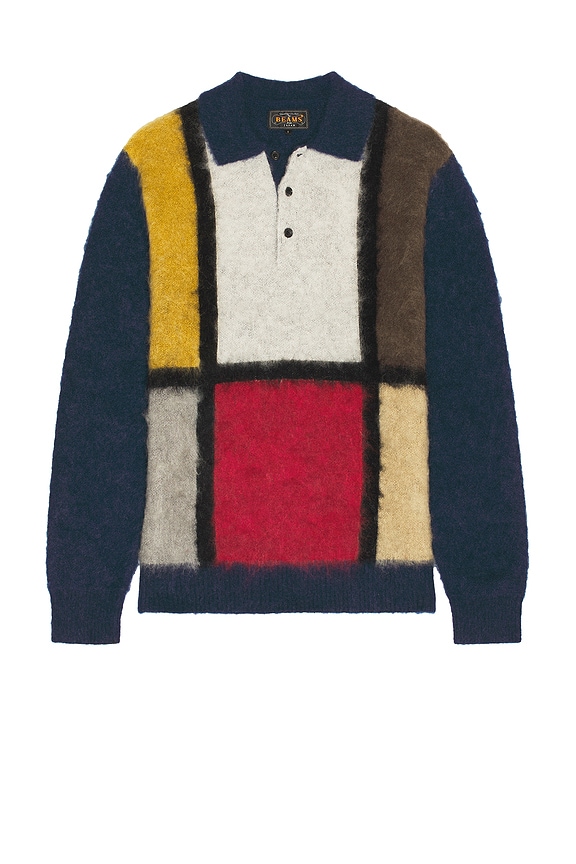 view 1 of 4 Knit Polo Shaggy 9G in Blue