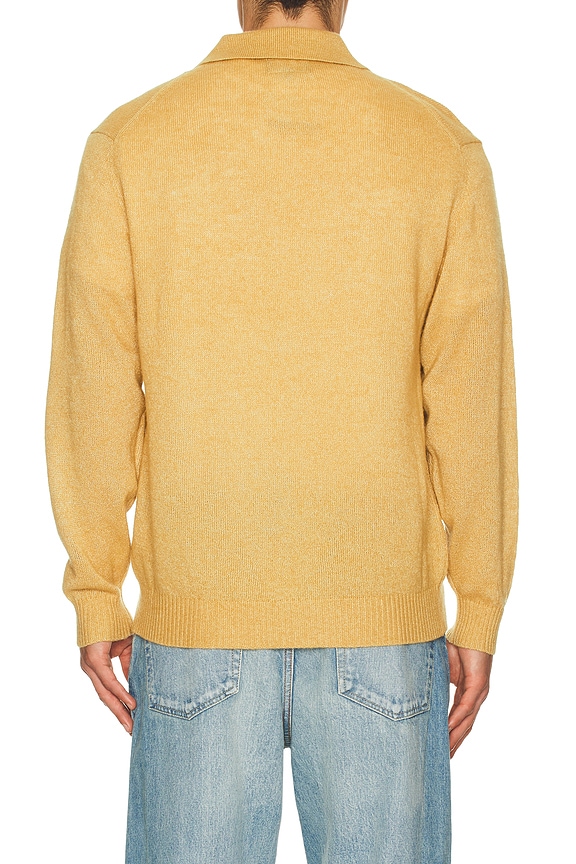 view 2 of 4 Knit Polo 9G Wool Silk Shaggy Yarn in Gold