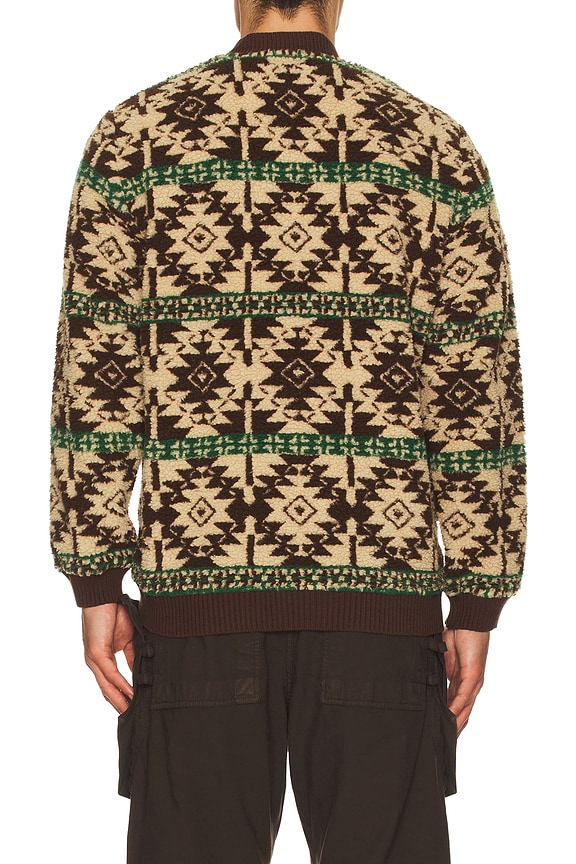 view 2 of 4 Cardigan Boa Jacquard in Brown