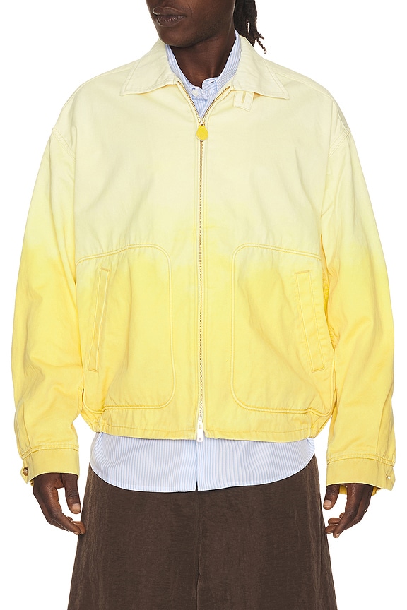 view 1 of 4 Short Blouson Gradation Print in Yellow