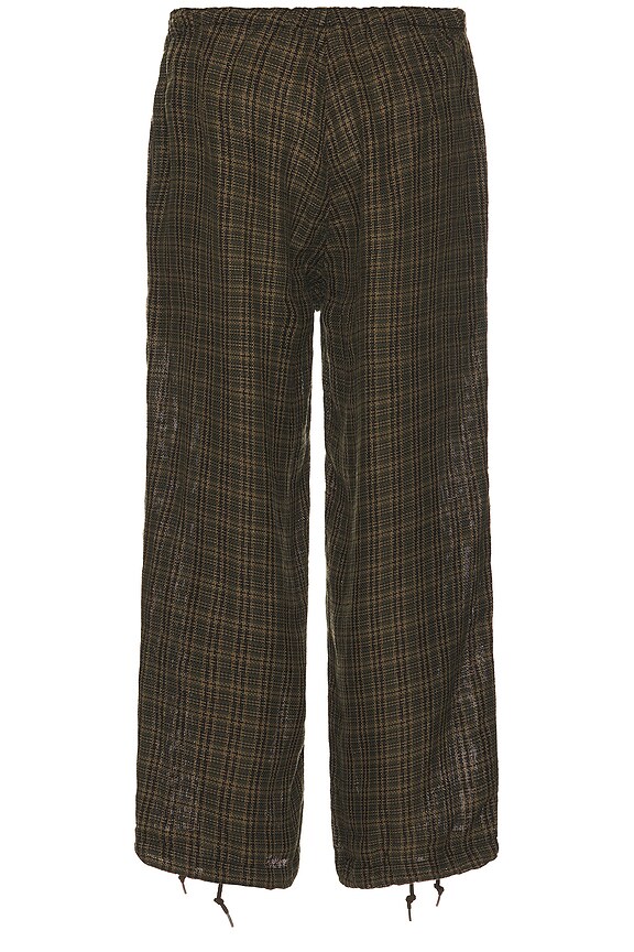 view 2 of 5 Mil Easy Pants Linen Mesh Plaid in Olive