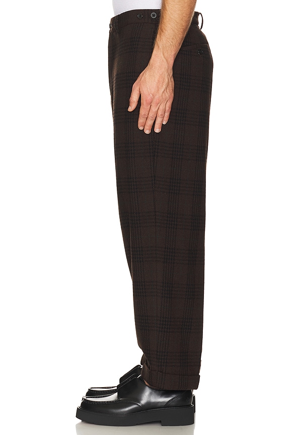 view 2 of 5 Ivy Trousers Wide Recycle Wool Plaid in Brown