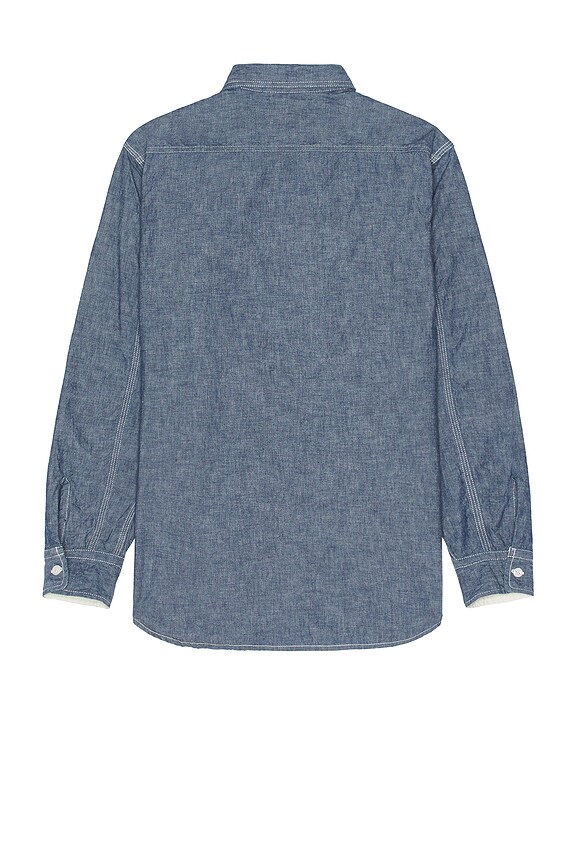 view 2 of 3 Work Chambray Shirt in Blue