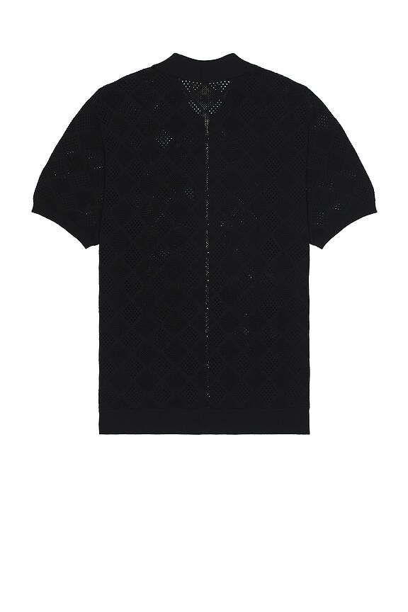 view 2 of 4 Zip Knit Polo Mesh in Black