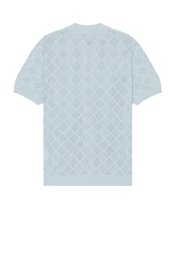 view 2 of 3 Zip Knit Polo Mesh in Sax