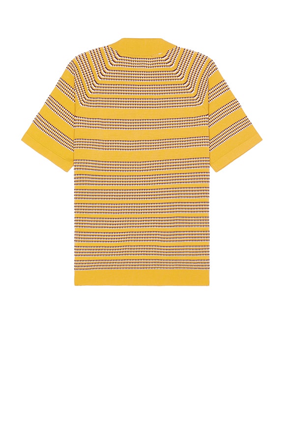 view 2 of 3 Half Zip Knit Polo Jacquard in Yellow