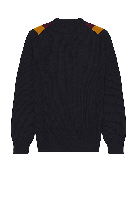 view 2 of 3 Knit Polo Stripe in Navy