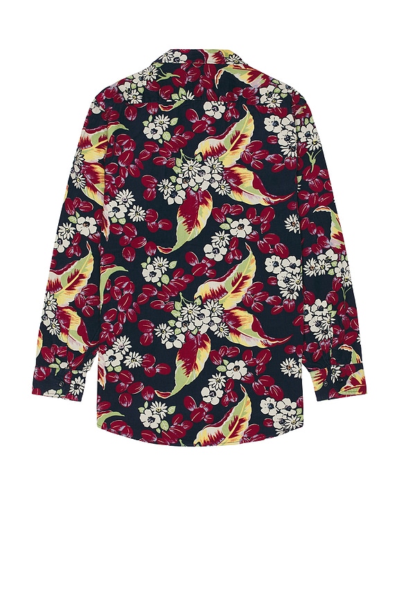 view 2 of 3 Work Classic Fit Corduroy Discharge Print in Navy