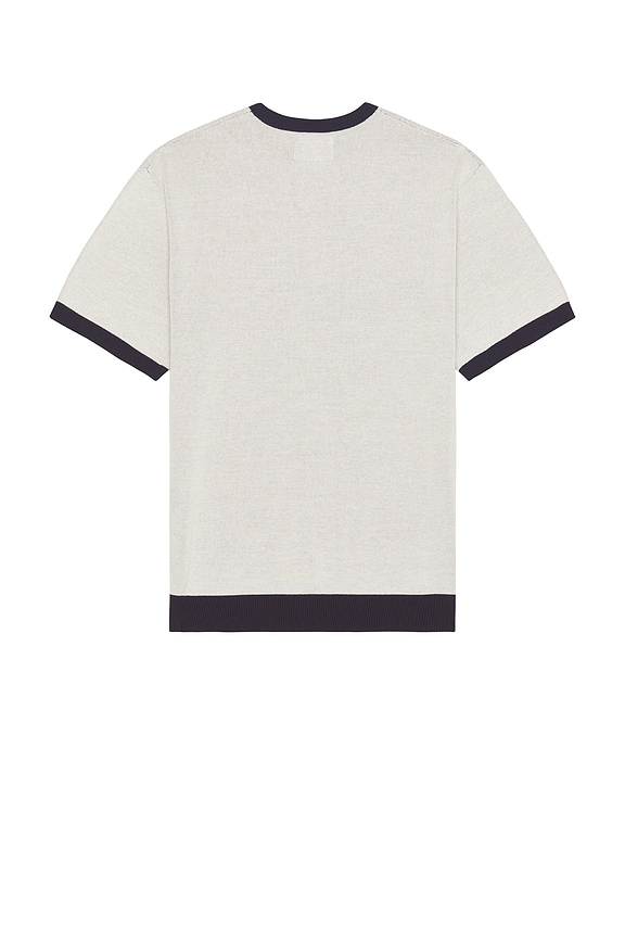 view 2 of 4 Knit Tee Box Jacquard in White