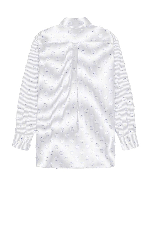 view 2 of 5 B.D. Classic-Fit Burnout Dot Candy Stripe in Blue Stripe