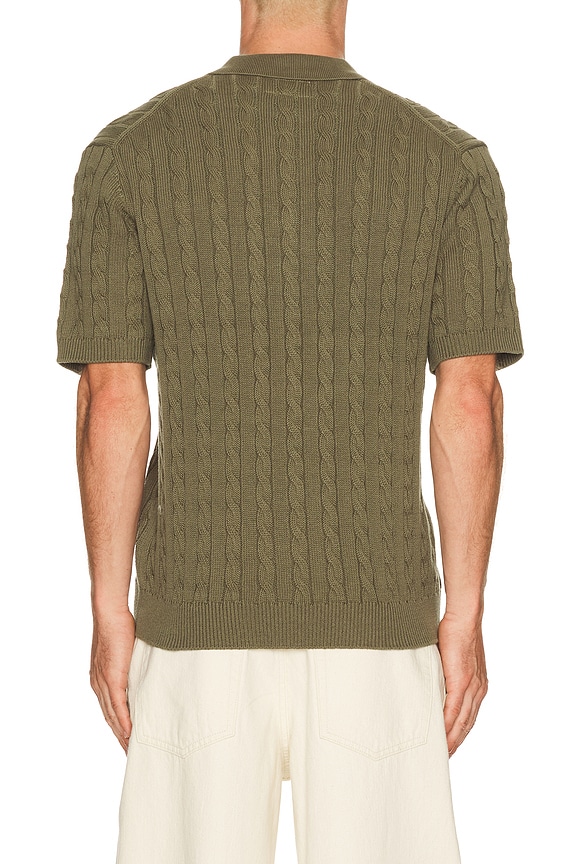 view 2 of 4 Knit Polo Cable in Olive