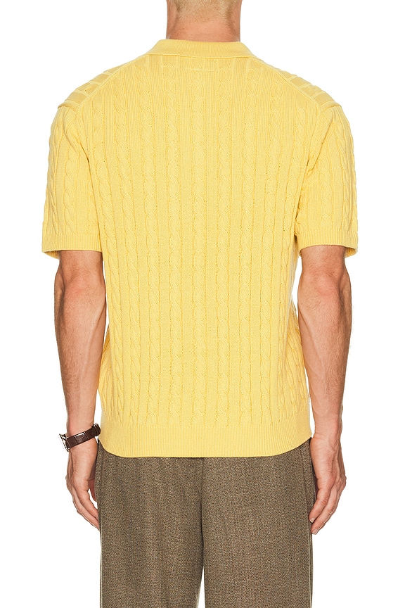 view 2 of 4 Knit Polo Cable in Yellow