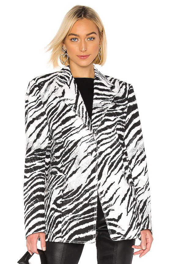 view 2 of 5 Zebra Blazer in Black & White