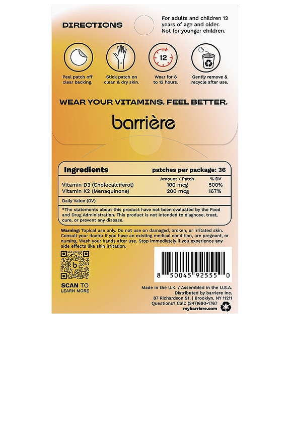 view 2 of 11 Hello Sunshine Vitamin D3 Patch 36 Pack in Evil Eye