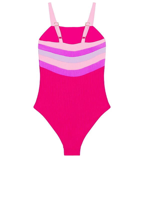 view 2 of 2 Kids Little Jessa One Piece in Raspberry Colorblock