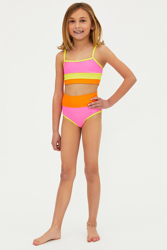 view 2 of 3 Kids Little Eva & Emmy Bikini Set in Soleil