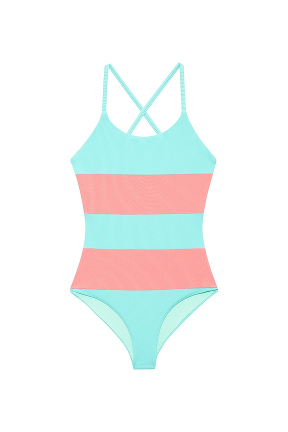 view 1 of 3 Little Calista One Piece in Guava Jelly Colorblock