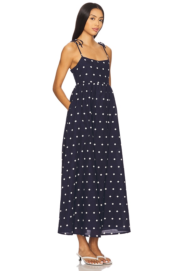 view 2 of 3 Valory Maxi Dress in Navy Polka Dot