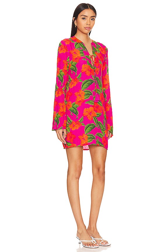 view 2 of 3 Luana Kaftan in Hibiscus Sunset